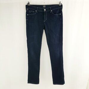 Citizens of Humanity Ava Low-Rise Straight Jeans Size 30 Blue Distressed Pockets